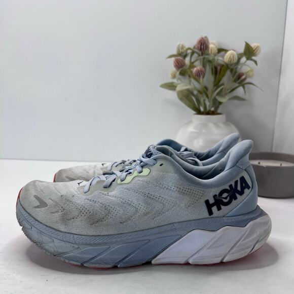 Hoka One One Arahi 6 Lace Up Running Shoes Blue Women 10B Athleisure Workout - Picture 3 of 9